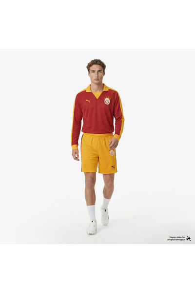 Puma Galatasaray S.K. Retro Erkek Sarı/Kırmızı Futbol Şortu