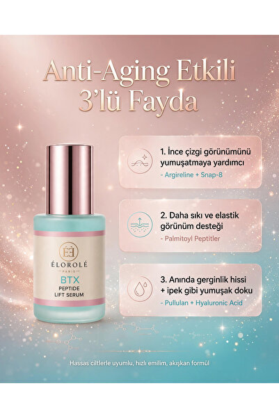 ELOROLE Btx Peptide Lifting Yüz Serumu - Peptit Kompleksli Dolgunlaştırıcı, S...