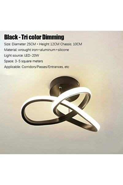 Choice 3 colors Light Black Modern LED Ceiling Light Corridor Lighting Fixtur...
