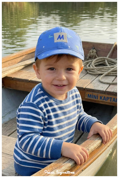 PIECE SIGNATURE 100% Cotton , Animal B Printed Hat for Boys (Size: 47-50 cm) ...