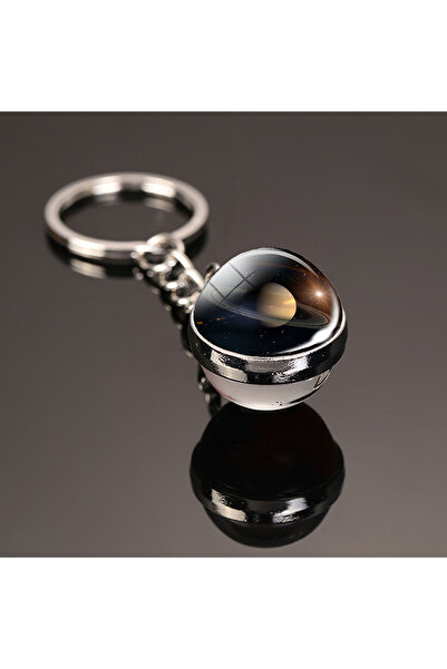 Choice K-Saturn Luminous Universe Star Keychain Solar System Earth Pendant Ne...