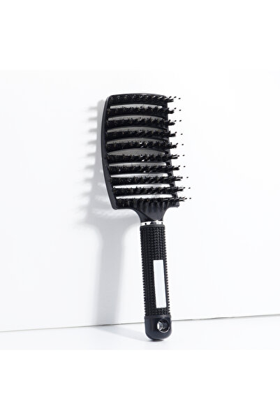 choice2 ZhuZongMaoDWS-Black Hollow Out Hair Comb Scalp Massage Hairbrush Styl...