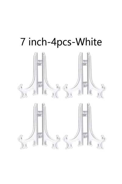 Choice19 7 Inch-4 PCS-White Plastic Acrylic Easels or Stand/Plate Holders to ...