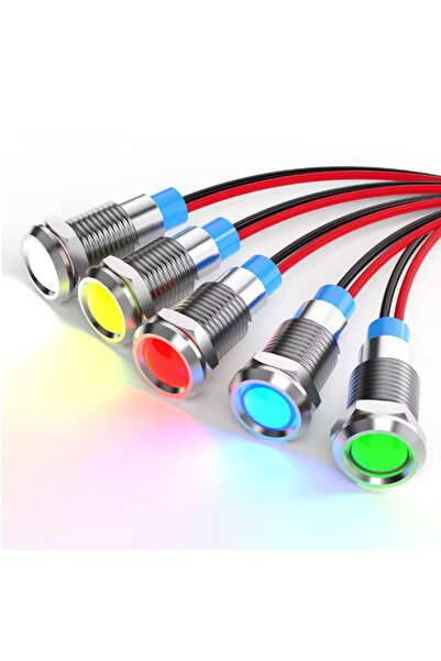 Choice8 12V-24V-Yellow 6mm LED waterproof metal indicator light signal light ...