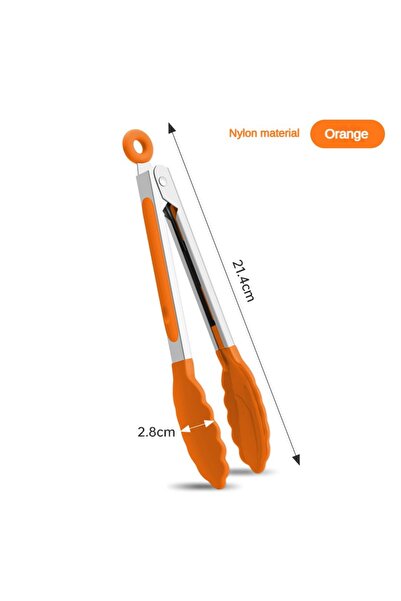choice2 7Inch-Orange Red 1 Piece High Temperature Resistant Nylon Stainless S...
