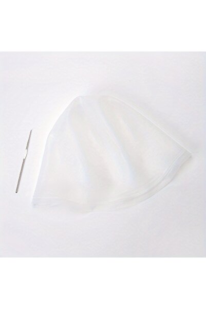 choice2 White 1pcs Silicone Hair Coloring Cap Hook Needle Pink Professional D...