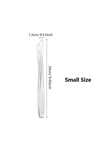 Choice1 Small size Long Stainless Steel Kitchen Tongs Non-Slip Heat Resistant...
