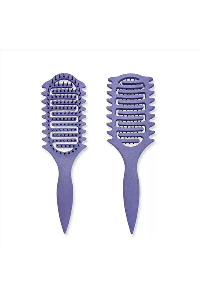 Choice5 Purple Curl Define Styling Brush Hollow Out Detangling Hair Brush Tan...