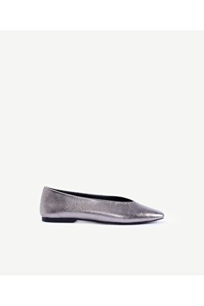 Yargıcı High-Faced Leather Ballerinas
