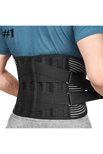 Choice3 XL Type 1 - Black Tcare Sports Back Braces for Lower Back Pain Relief...