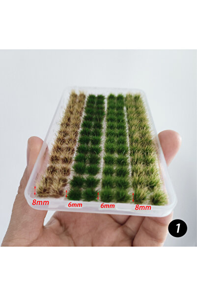 Choice1 type1 1box 4colors/104tufts Model Grass Tufts for Miniature Scenery,M...