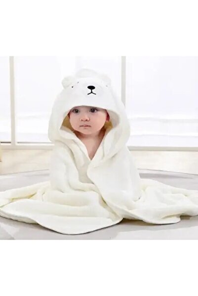 Choice WHITE Toddler Bathrobe Infant Bath Towel Boy Girl Blankets Swaddle Wit...