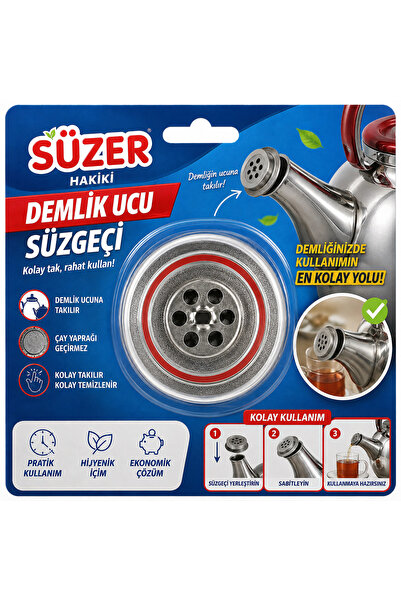 Hayveys 1 Adet Çay & Kahve Tortu Filtresi –Demlik Delik Süzgeci – Paslanmaz Ç...
