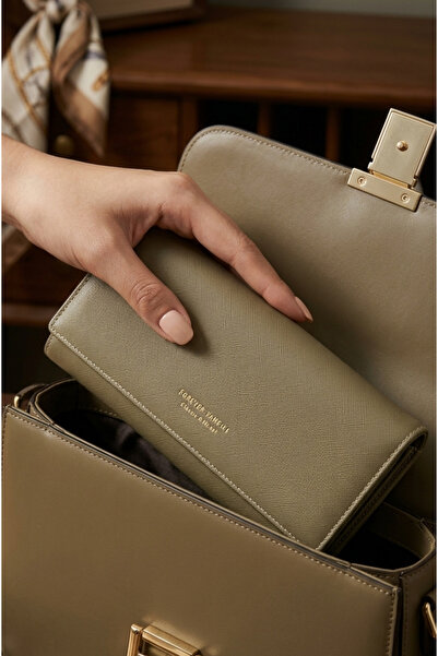 Mazel Design 585 Premium Khaki Women's Wallet - Luxury Lining Detail, Multipl...