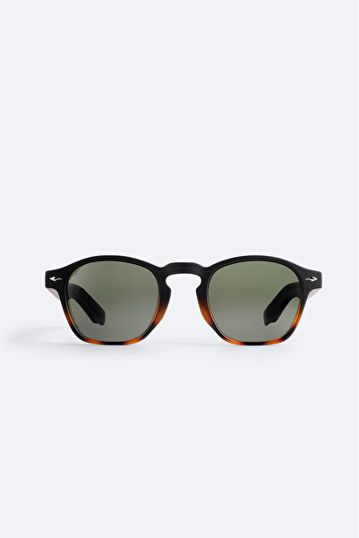 Dido Black Round Frame Polarized Sunglasses B008800