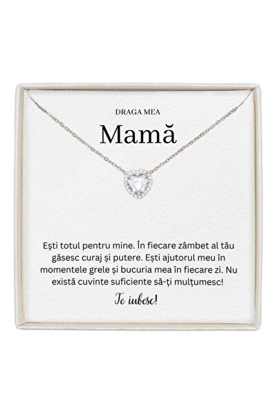 The Jewel Heart Colier Forever Yours cu pandantiv Forever Yours, inimă cu str...