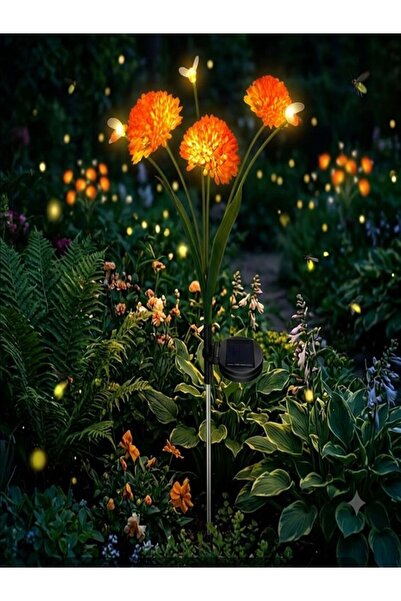 Dream Plus Solar Işıklı Kasımpatı & Ateş Böceği Figürlü Dekoratif Bahçe Lambası