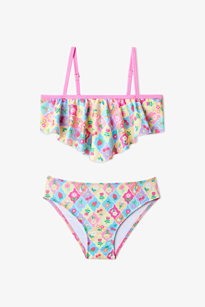 Penti Niedliches Bandeau-Bikini-Set mit Fruchtmuster für Mädchen