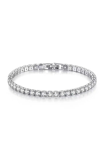 Choice5 17cm SILVER S925 Sterling Silver Bracelet Zirconia Tennis Ball Women ...