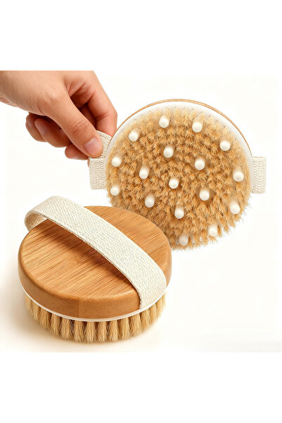 Choice1 DUTRIEUX 1PC Wooden A Exfoliating Dry Brush Wet or Dry Body Brush wit...
