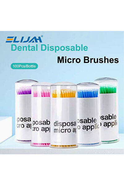 Choice1 Blue L 100Pcs/Bottle Dentistry Disposable Micro Brushes Applicators B...