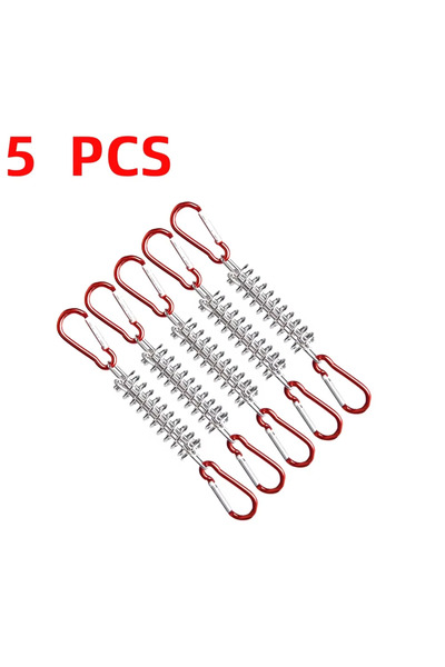 Choice 5PCS Red Camping Tent Spring Buckle Set, Tent Spring Porch Swing Sprin...