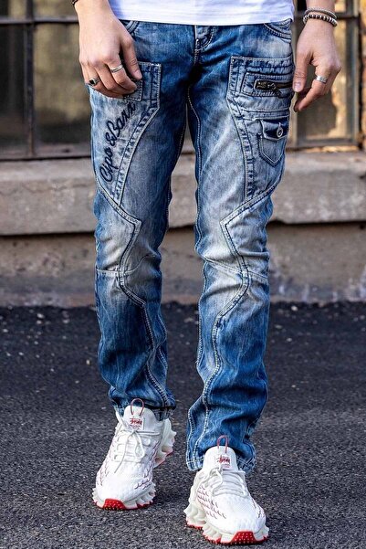 Cipo&Baxx C-1178 Pantaloni de jeans pentru bărbați cu buzunar cusut