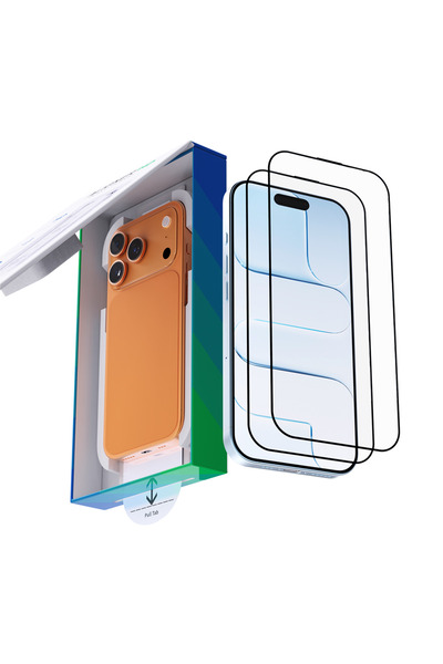 Choice1 iPhone17 Pro Max Tempered Glass Film 2 Pieces Clear Bonola Auto-insta...