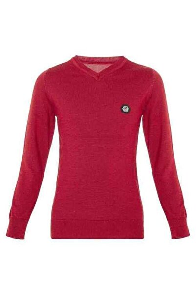 Cipo&Baxx Bp102 V-Neck Red Children's Sweater