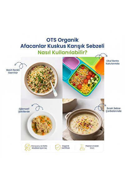 OTS Organik Sebzeli Kuskus Makarna 300 gr.