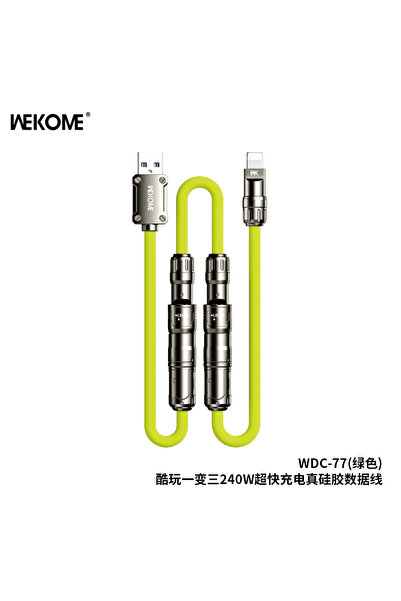 Choice Green 240W 3-in-1 Kirsite Cable USB Fast Charging Multiple Functions U...