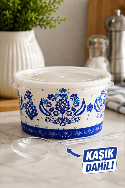 VENON KAŞIK DAHİL❤️ 25 Takım 👩🏻‍🍳 14 Oz Karton Kağıt Aşure Çorba Tatlı Yem...