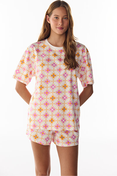 Penti Flora Çiçekli Kısa Kollu Şort Pijama Takımı
