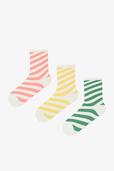 Penti Yesil Colorful Twist 3'lü Soket Çorap