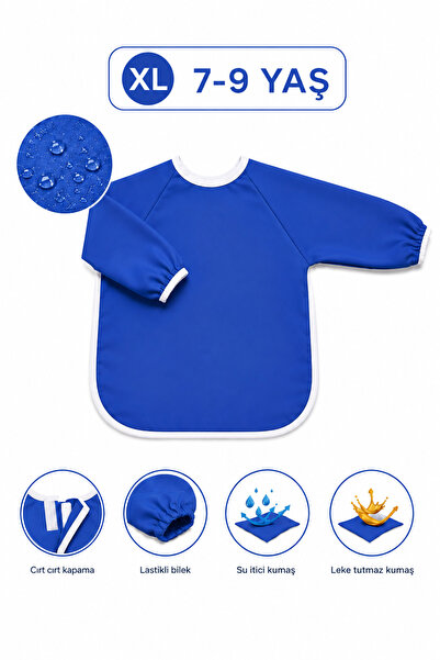 Fiyper Fiyat Performans Ürünleri Blue Painting Apron XL Size 7-9 Years Water ...