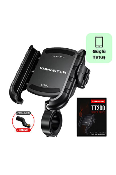 Knmaster TT-200 Motosiklet Telefon Tutucu Ayna ve Gidon bağlantılı