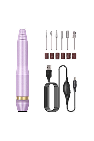 Choice1 USB Purple C LINMANDA High-Power Metal Electric Nail Sander Gel Polis...
