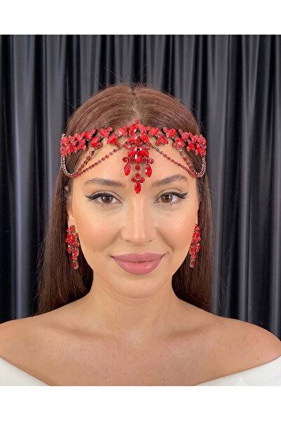 BEYOĞLU NİŞANTAŞI Stone Frontlet Bridal Wedding Engagement Henna Frontlet Handan