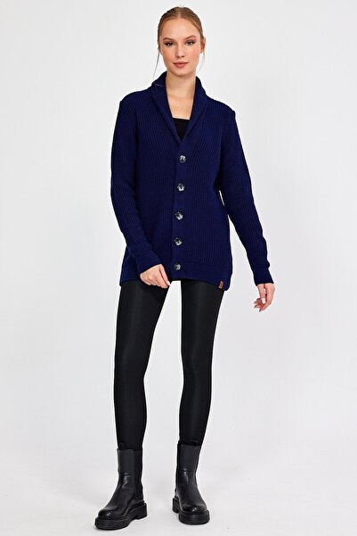 ALEXANDERGARDI BUTTONED OVERSIZED CYCLANIC KNITTED CARDIGAN (E23-6705)