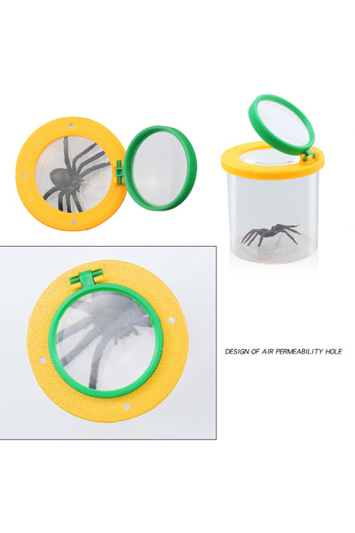 choice2 YELLOW Kids Insect Observation Box 3X 6X Magnifying Glass Children Cr...