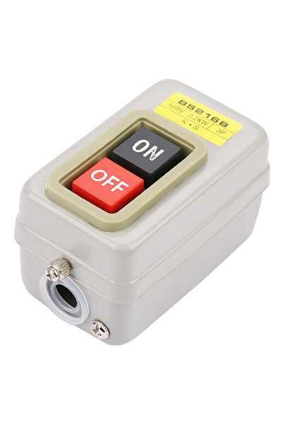 Choice WHITE 3P Push Button On Off Button Self Locking 3P On/Off Power Push B...
