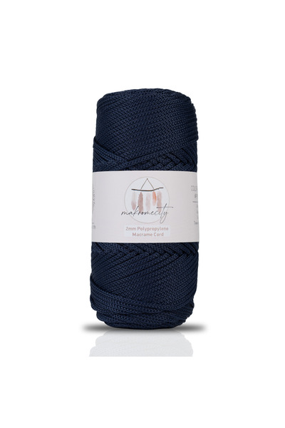 Makromecity Premium 100 Gr Polyester Makrome Ipi Lacivert 2mm - 120 M Supla I...