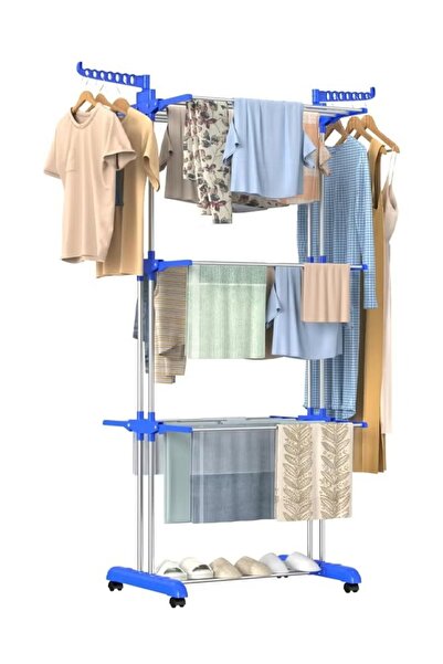 Taimi 4-Tier Stainless Steel Non-Slip Drying Rack, Capacity 10kg per Tier, Gr...