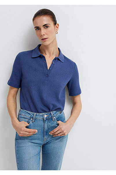 Mavi Gestricktes Polo-T-Shirt Slim Fit / Eng anliegend 1614311-70757