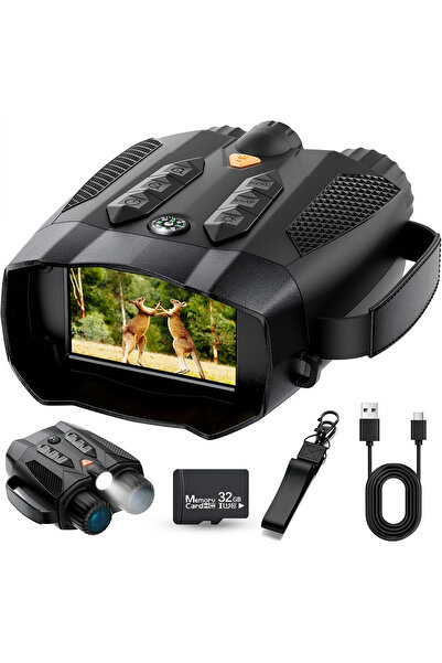 OEM TECHNOVICI 4K Κιάλια Νυχτερινής Όρασης Υπέρυθρο Ζουμ 10x 48MP Φακός Κυνηγ...