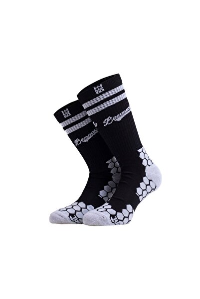 BEE UNUSUAL Κάλτσες Μπάσκετ Ρετρό Επιδόσεων AS-240131-BLACK Μαύρες