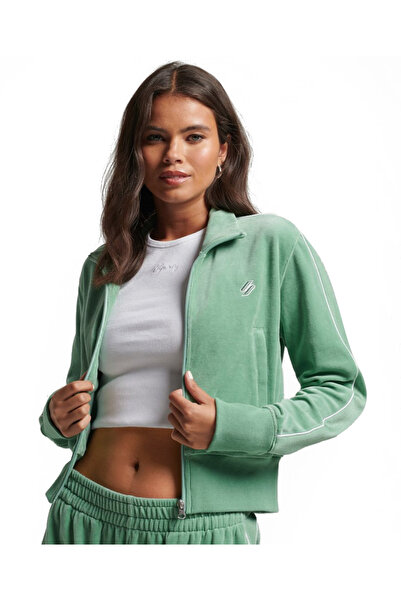 SUPERDRY CODE S ΛΟΓΟΤΥΠΟ ΒΕΛΟΥΔΙΝΗ ΦΟΥΤΕΡΑΜΙΔΑ ΑΘΛΗΤΙΚΗ W2011490A-7XQ Πράσινο