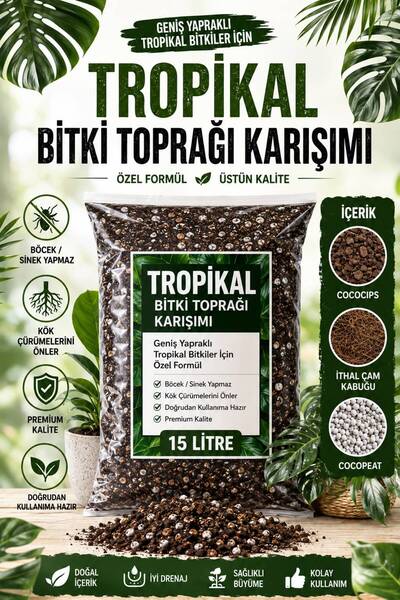 NEXVORİA Tropikal Bitki Toprağı - 15 Litre
