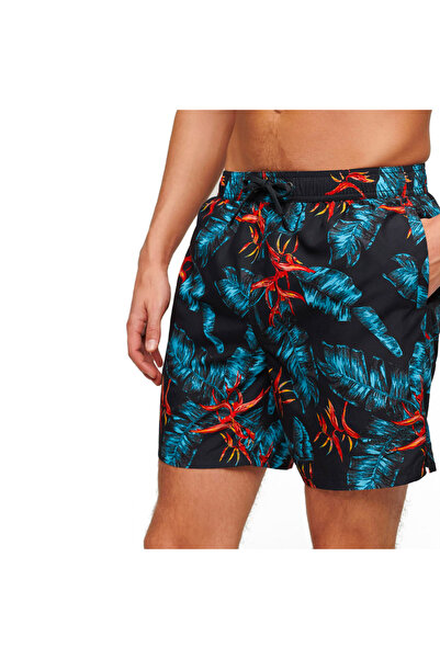 SUPERDRY D3 OVIN Σορτς Μαγιό με Χαβανέζικο Σχέδιο 17 " M3010232A-2BU Μπλε