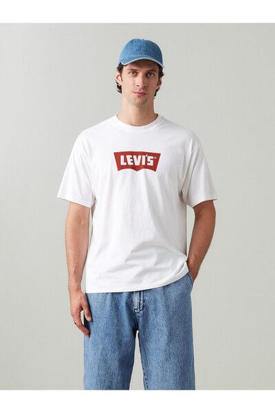 Levi's Túlméretezett, rövid ujjú, kerek nyakú, minimalista férfi póló - hétkö...